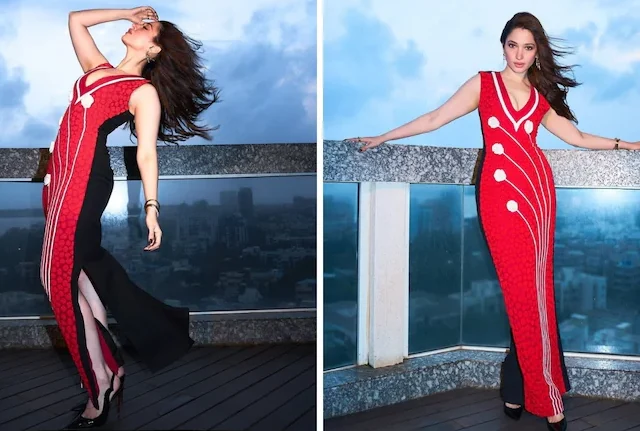 Tamannaah Bhatia Red Dress